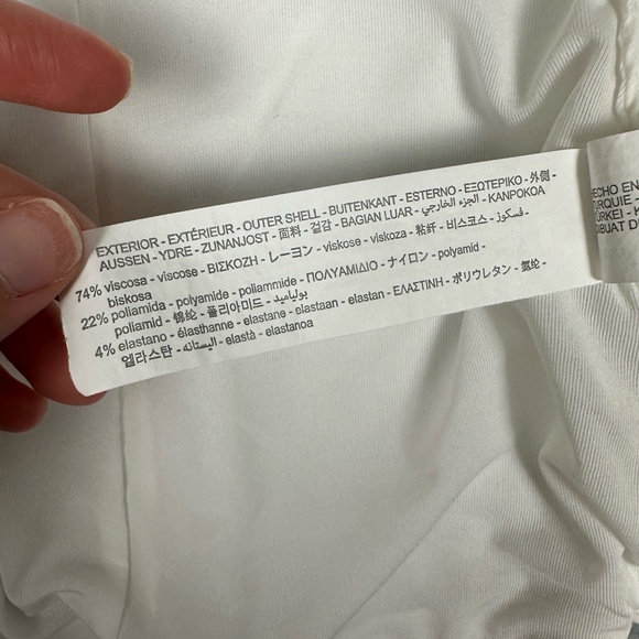 Zara Halter Top Womens M White Draped Open Front Sleeveless‎ Vest Pockets Cargo - Picture 14 of 16